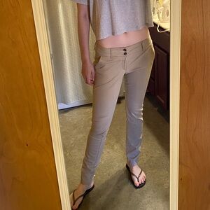 Vintage American Eagle Low Rise Skinny Twill Khaki Pant